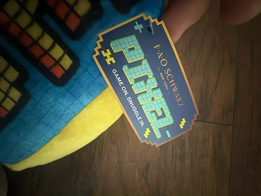 FAO Schwarz Pixel Collection Game Over Decorative Plush Pillow